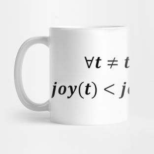 Joy in christmas is always greater, math christmas Mug